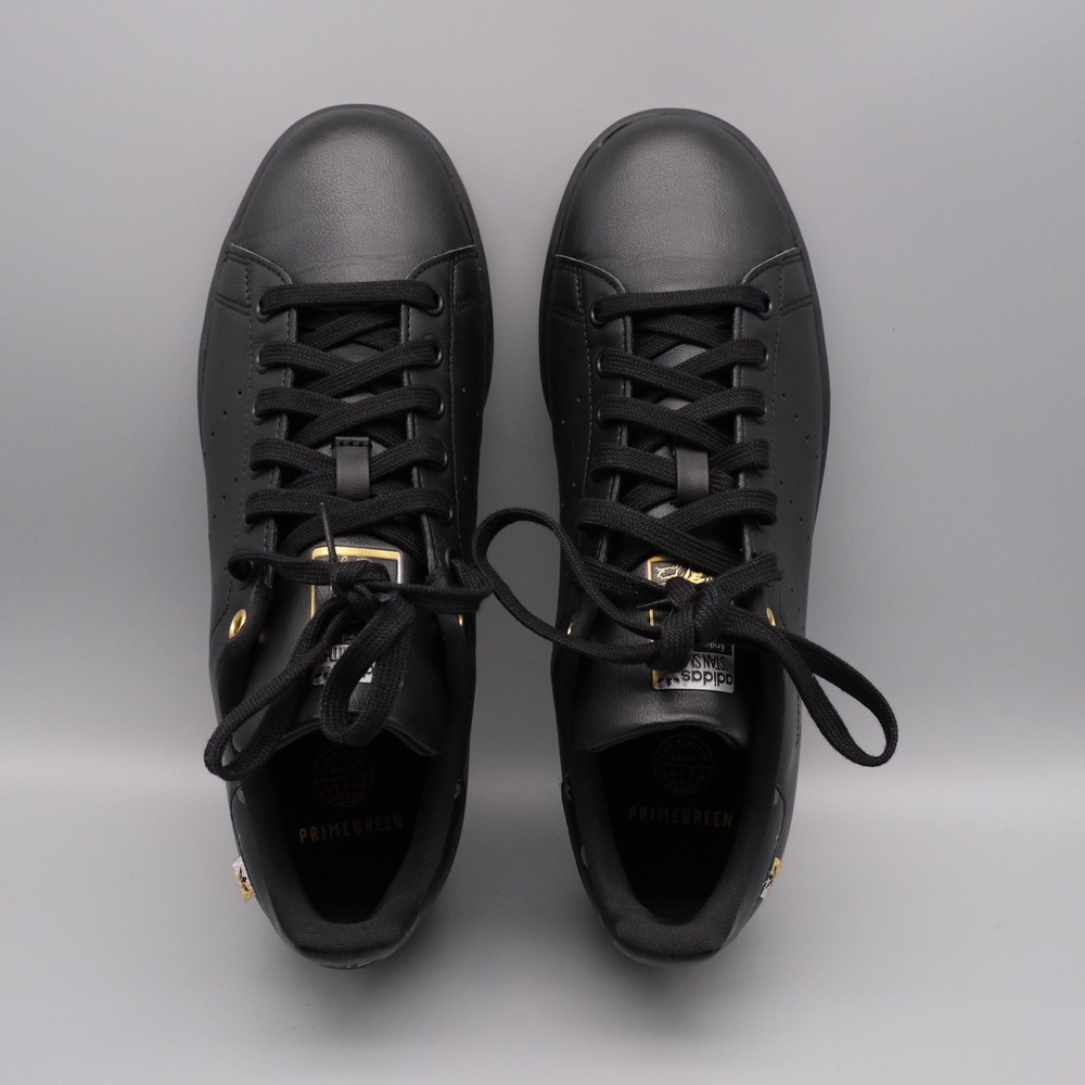 Adidas Stan Smith Sneakers Women Size 9 Black Gold FX5646 Primegreen - Picture 7 of 12